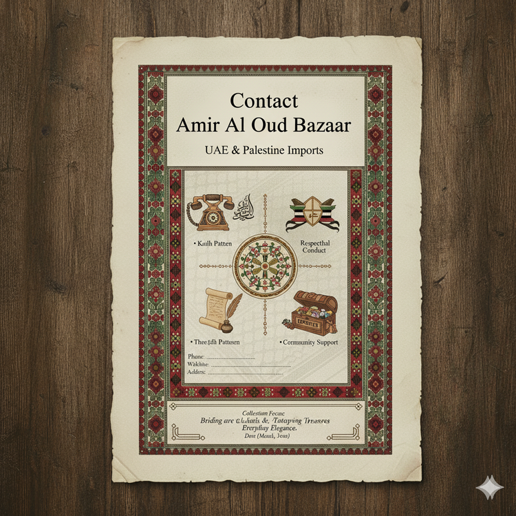 Contact Amir Al Oud Bazaar | UAE & Palestine Imports