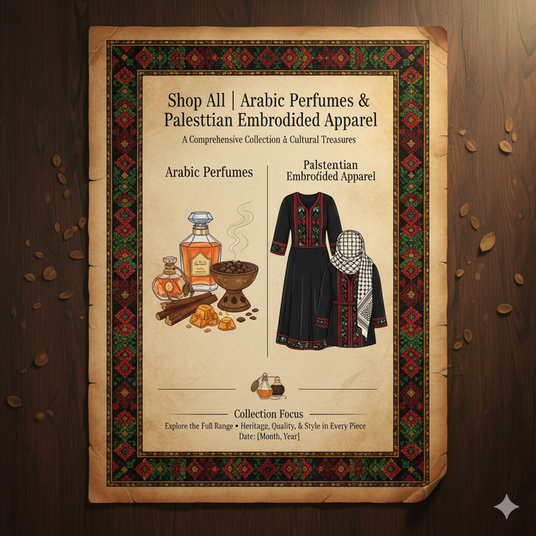 Shop All | Arabic Perfumes & Palestinian Embroidered Apparel