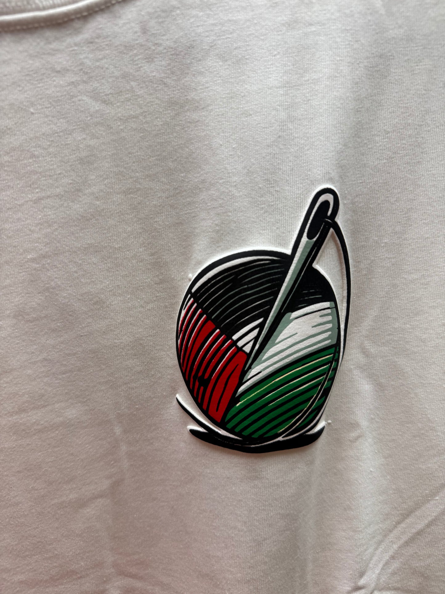 White Palestine Shirt – Real Puff Print (Front & Back) – Handmade in Palestine