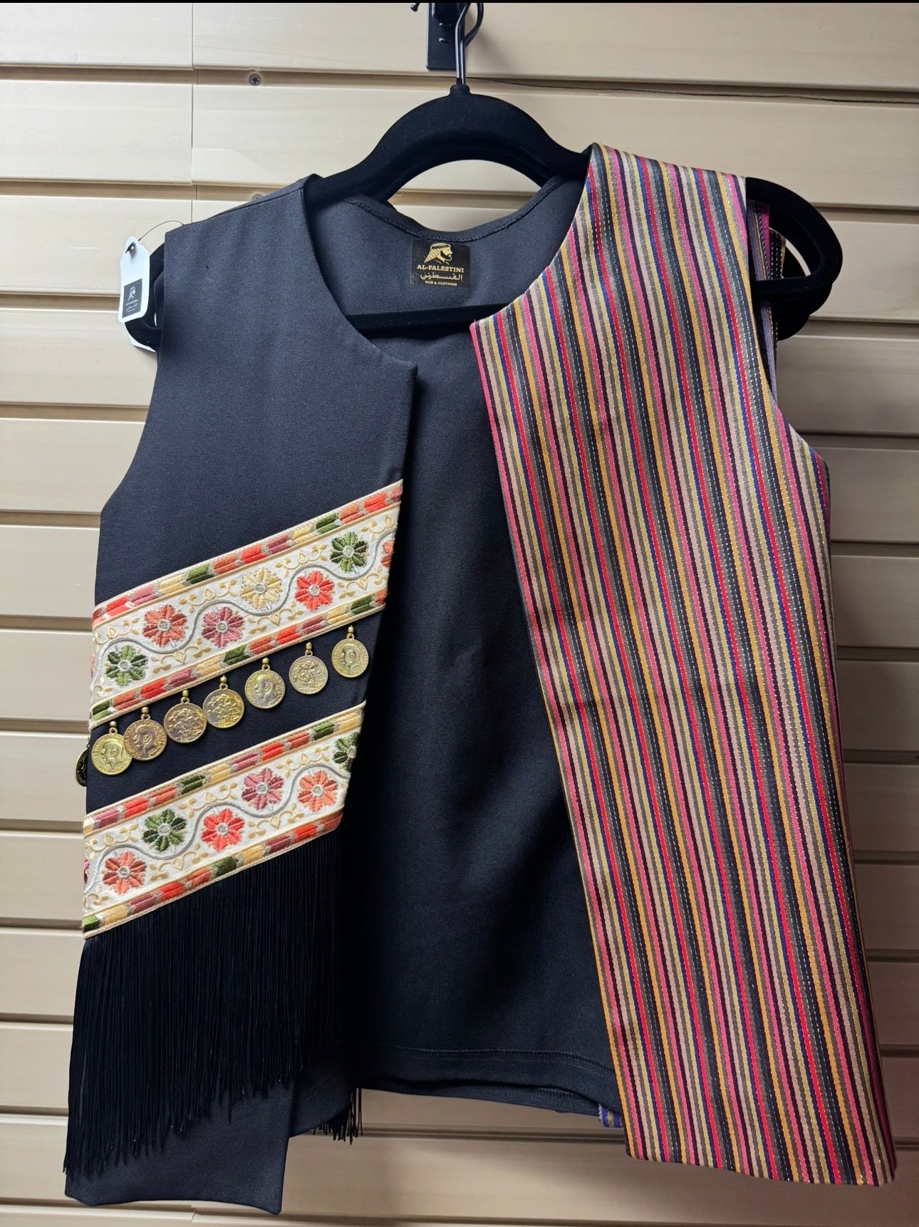 Tatreez & Keffiyeh Vest with Coin Details – Made in Palestine