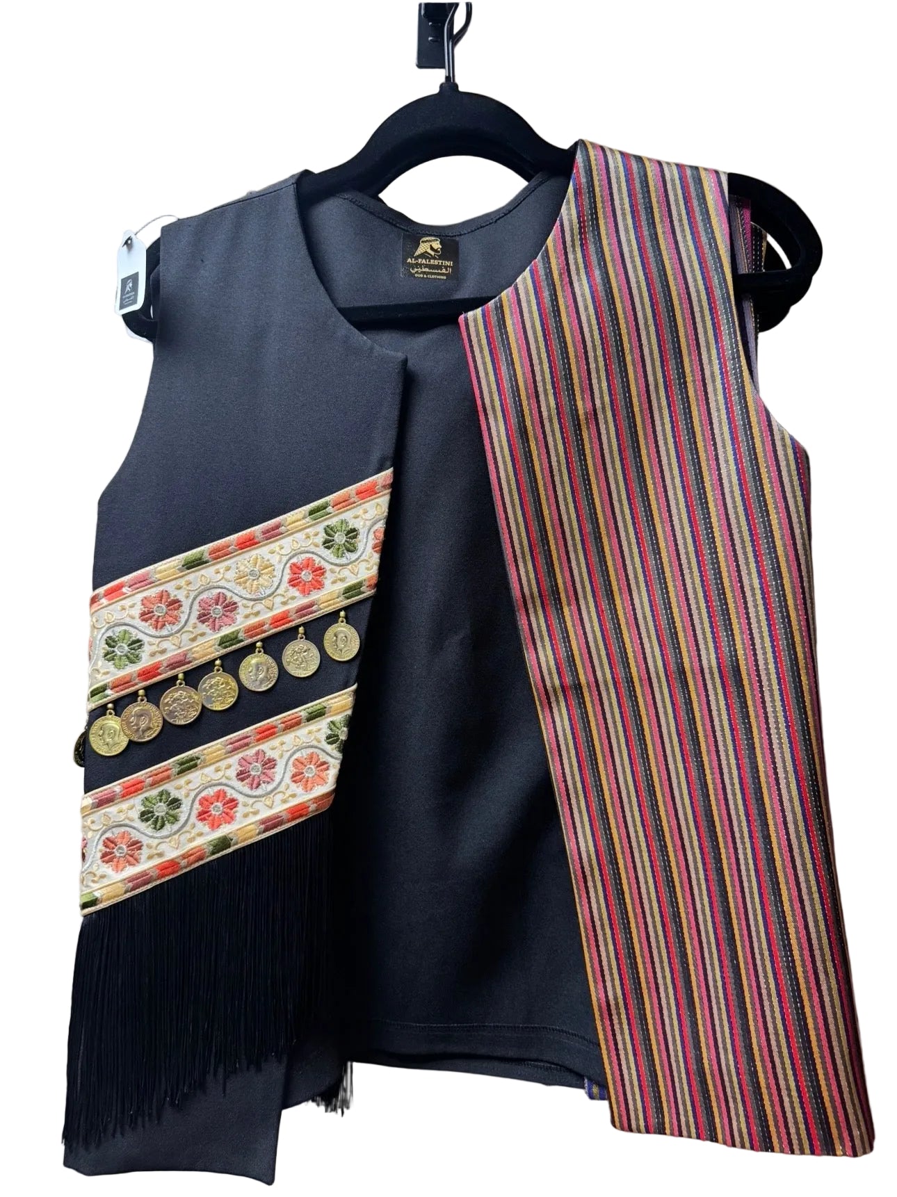 Tatreez & Keffiyeh Vest with Coin Details – Made in Palestine