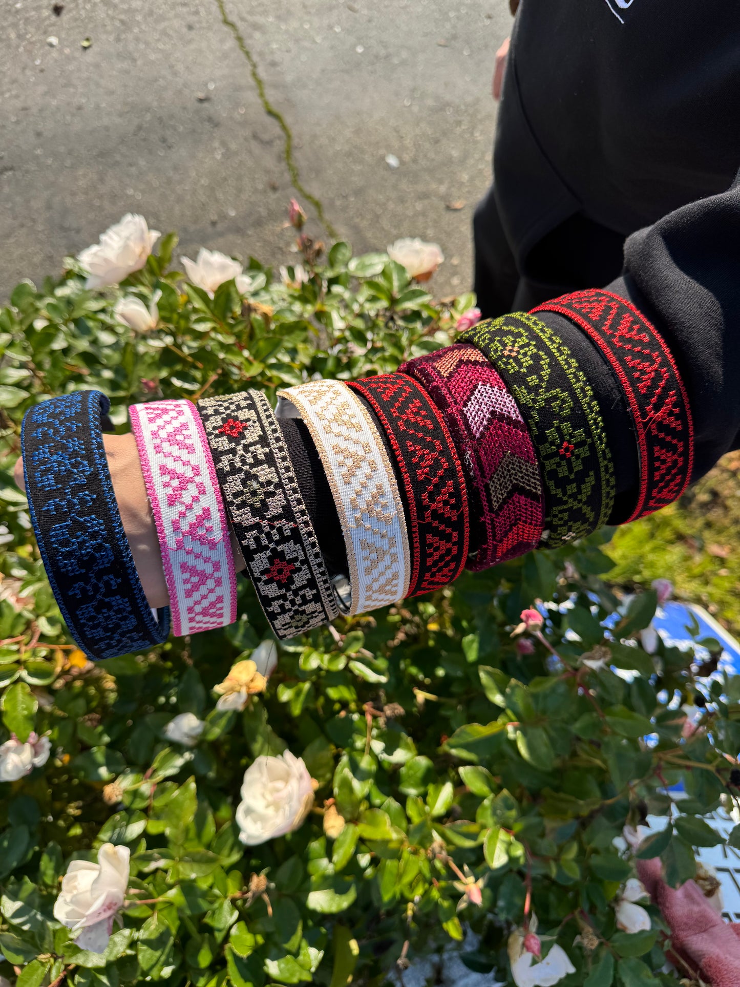 Embroidered Palestinian Tatreez Headbands