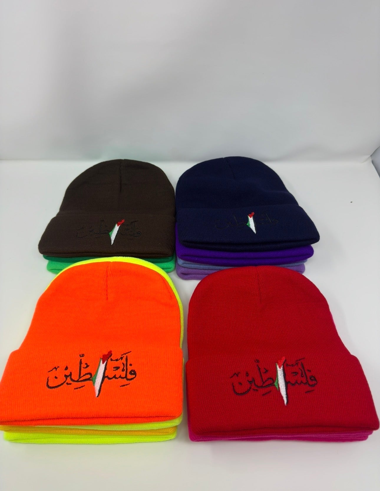 Palestinian embroidered beanies