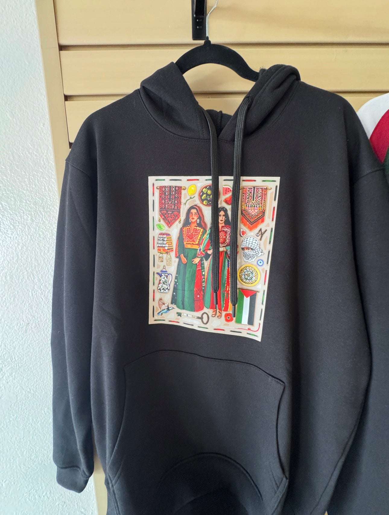 🖤 Women’s Printed Hoodie – Palestinian Girls Design | Al Falastini™