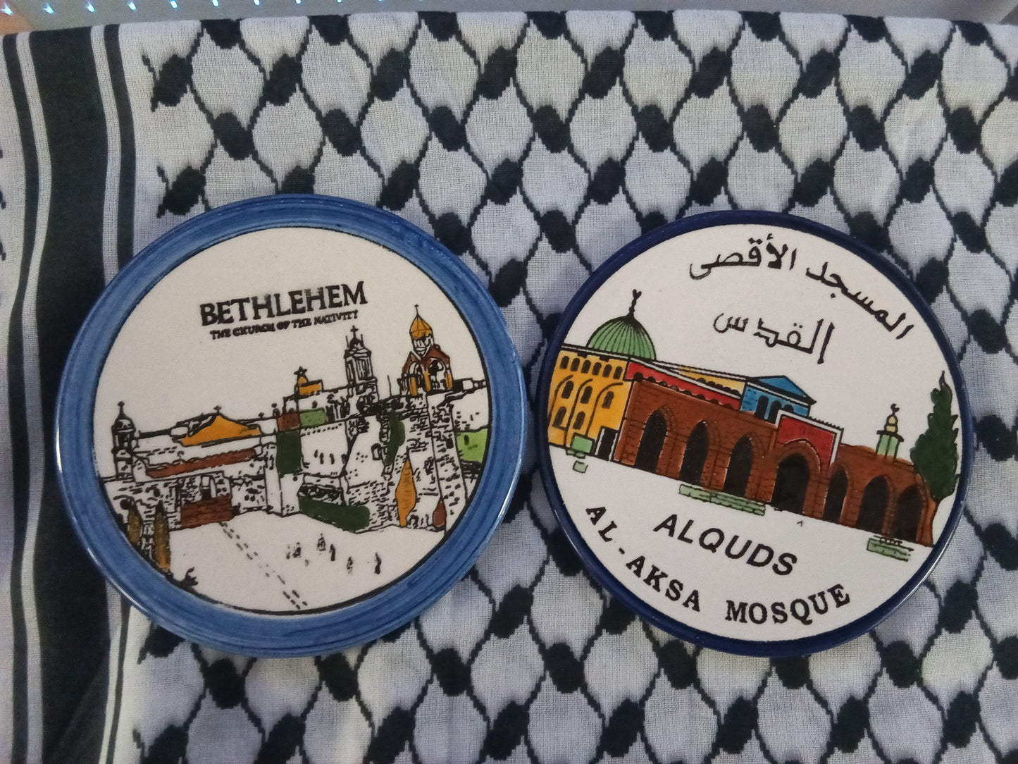 Made in Palestine handcrafted hand-painted plates