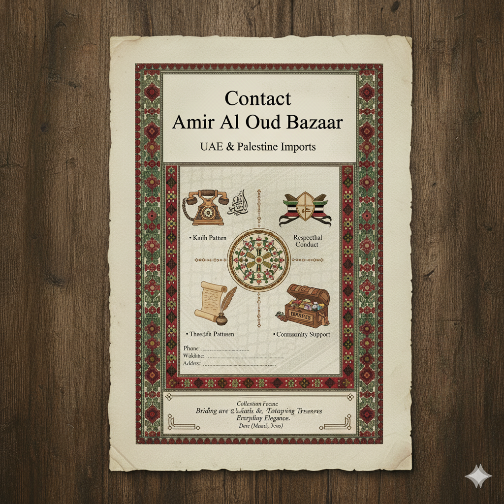 Contact Amir Al Oud Bazaar | UAE & Palestine Imports