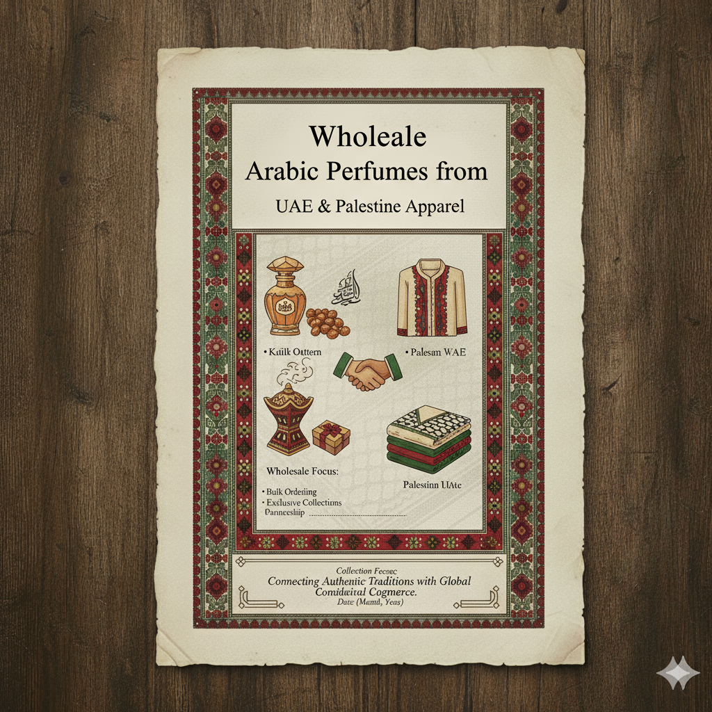 Wholesale | Arabic Perfumes from UAE & Palestinian Apparel