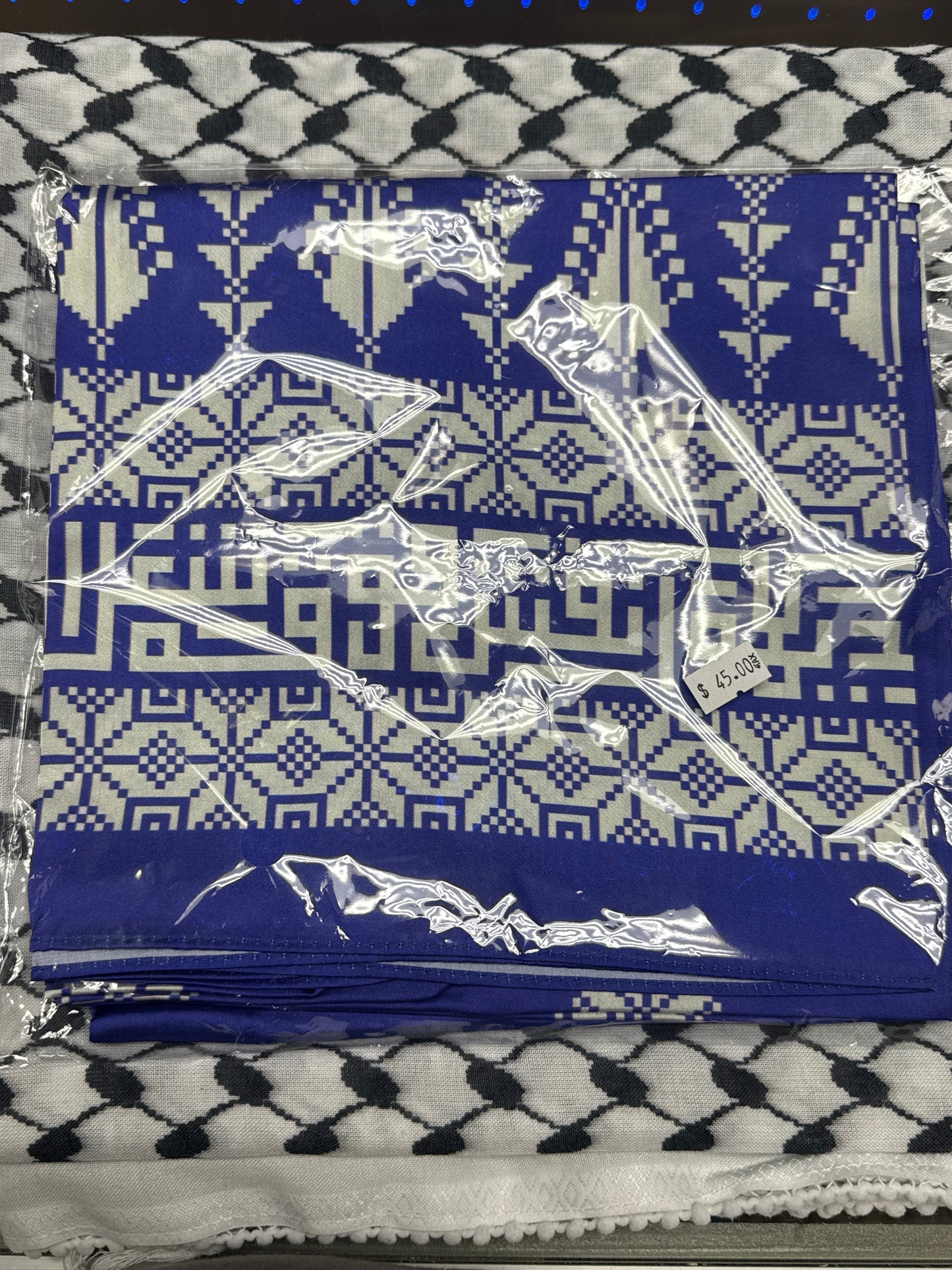 Lamset ommi- palastinian inherited scarf handcrafted by Dr.Fayeq Owies.