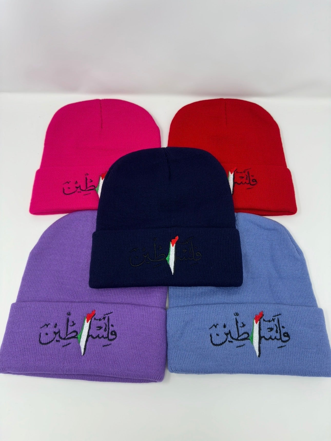 Palestinian embroidered beanies
