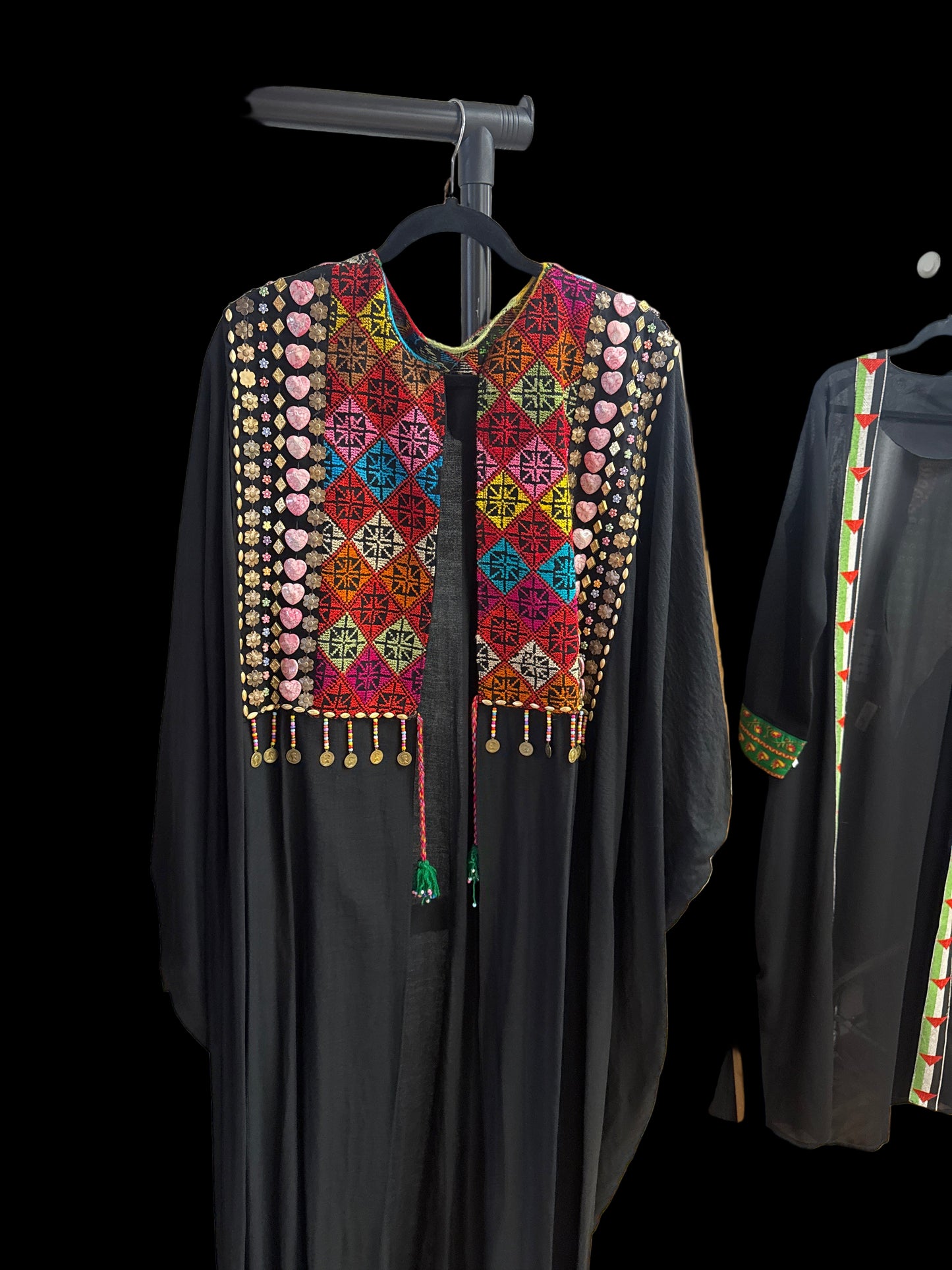 Handmade Palestinian Open Tatreez Abaya