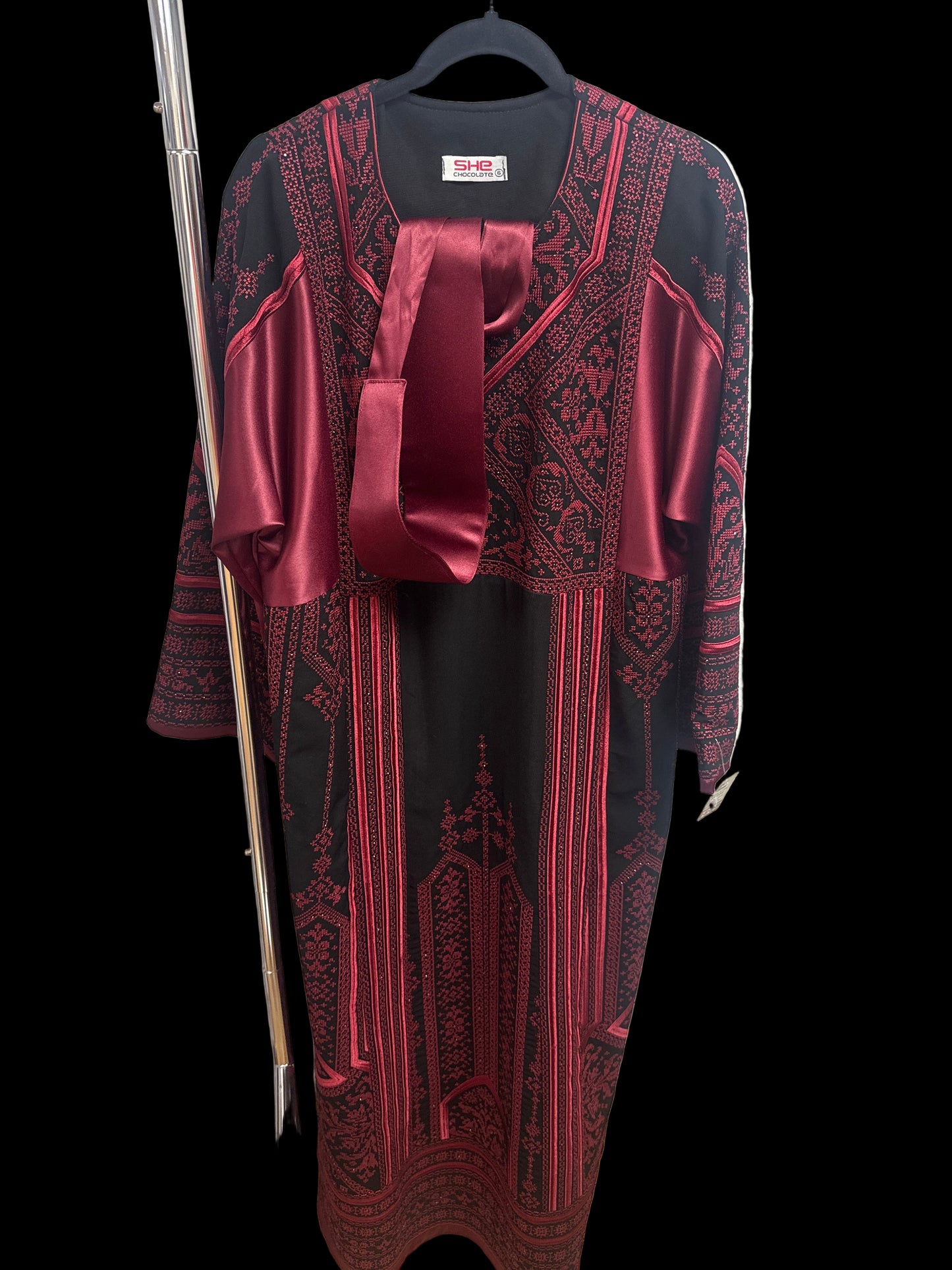 Authentic Palestinian Tatreez Thobe – Unique One-of-a-Kind Designs (Handmade in Palestine) 2- Piece with Belt