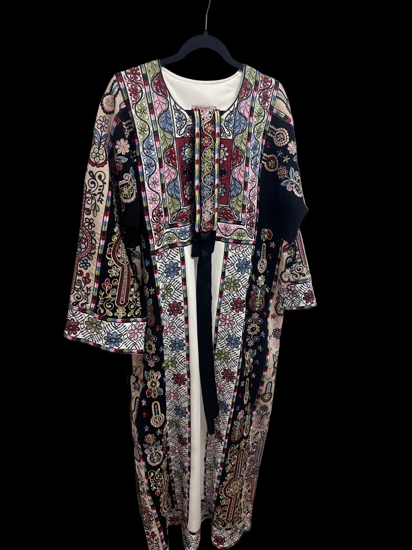 Authentic Palestinian Tatreez Thobe – Unique One-of-a-Kind Designs (Handmade in Palestine) 2- Piece with Belt