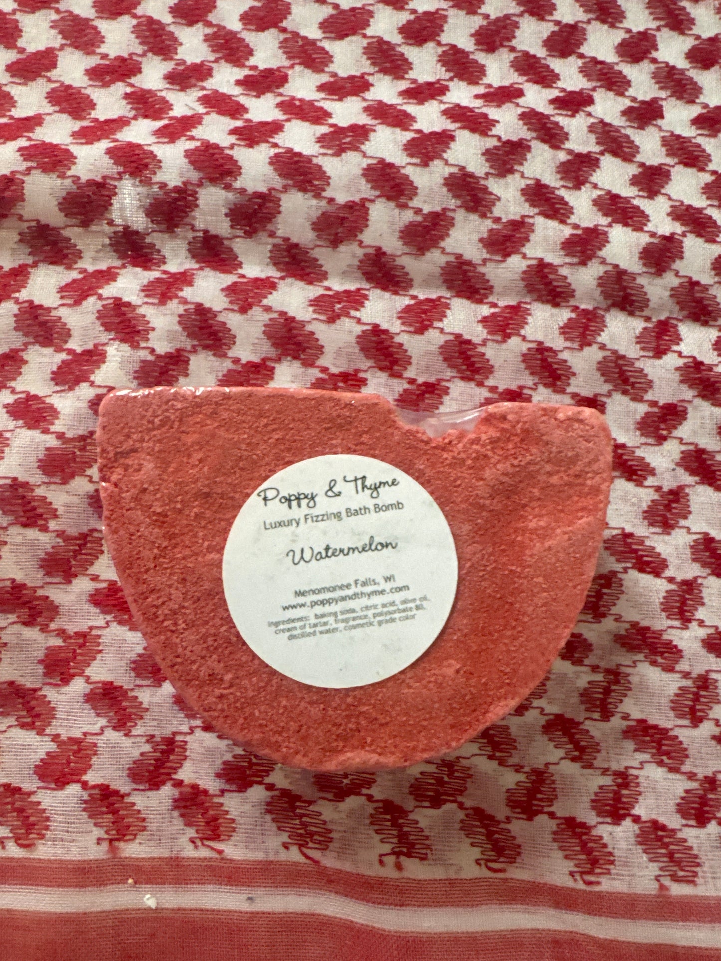 Watermelon Luxury Fizzy Bath Bomb – Poppy & Thyme