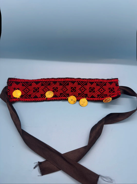 ❤️‍🔥 Tutreez Coin Headband – Red | Al Falastini™
