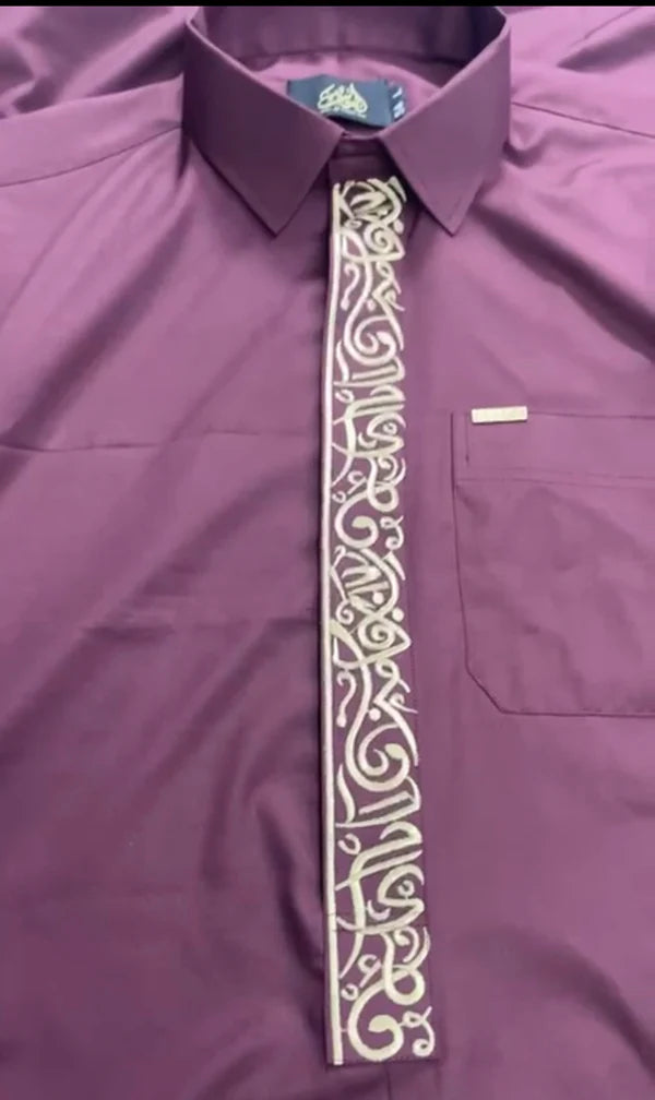 Attire by Yusuf Saudi Calligraphy Thobe