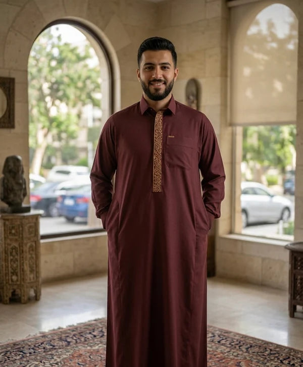 Attire by Yusuf Saudi Calligraphy Thobe
