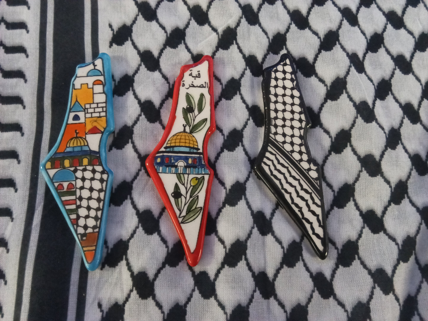 Ceramic clay-made Palestinian magnets