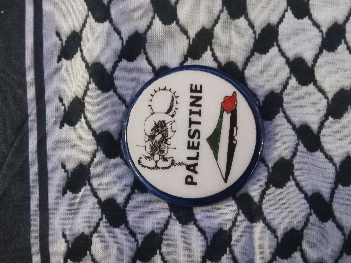 Small circular clay-made in Palestine magnets