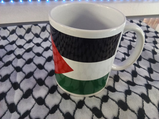 •	Palestinian glass art cups glossy ceramic